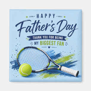 Aimant Tennis Fête des Pères pour Papa Raquette et Balle