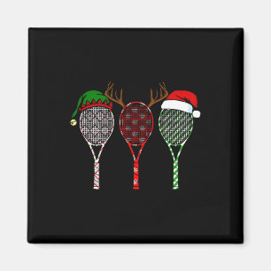 Aimant Tennis Joyeux Noël 3 Raquette de Tennis Noël