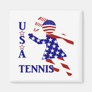 Aimant TENNIS POUR FEMMES Patriotiques