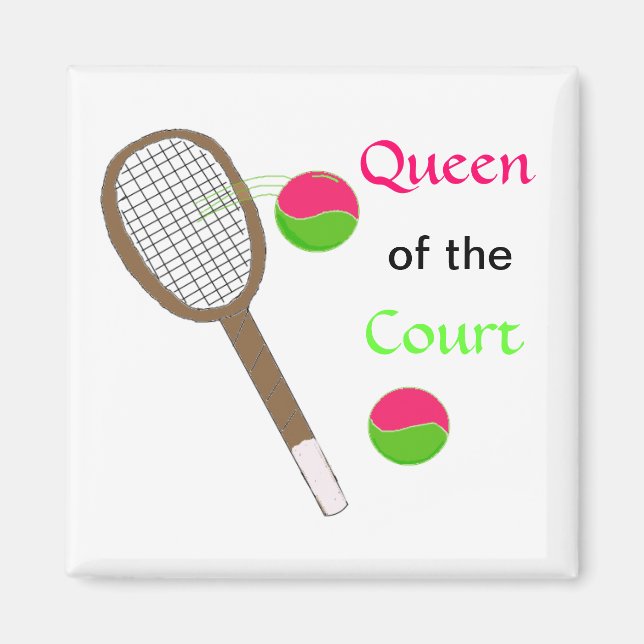 Aimant Tennis - Queen of the Court (Devant)