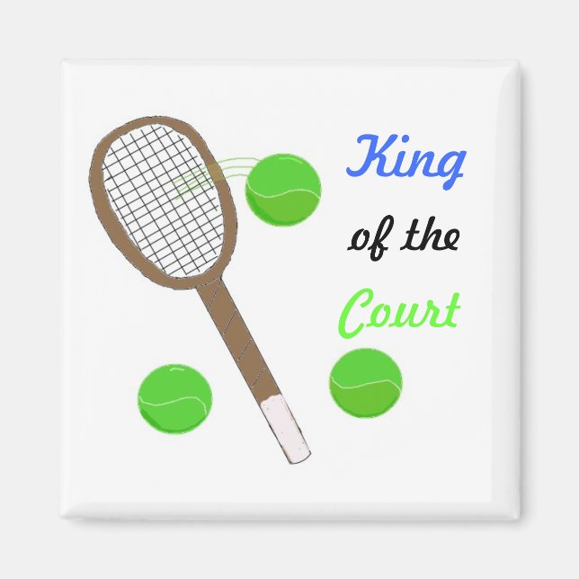 Aimant Tennis - Roi du Court (Devant)