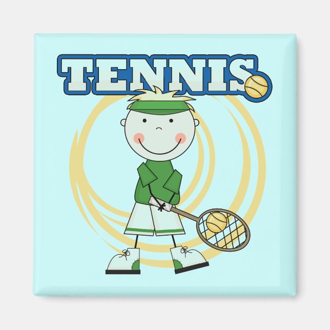 Aimant TENNIS - T-shirts et cadeaux Blond Boy (Devant)