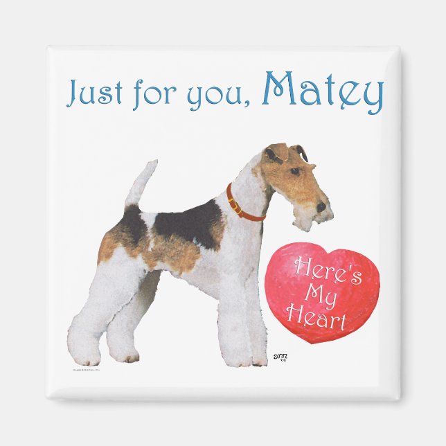 Aimant Tenterfield Terrier Valentine or Terrier de Tenter (Devant)