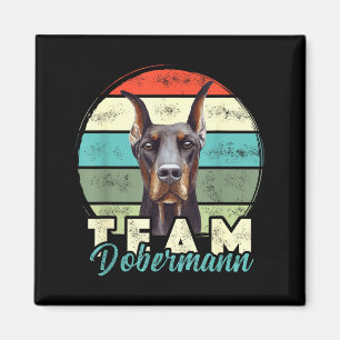 Aimant Tenue de chien Doberman Rétro Vintage Doberman