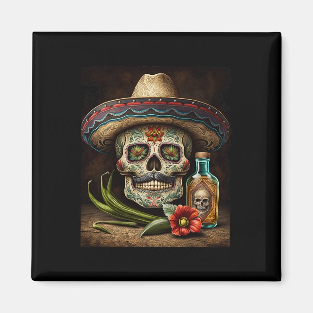 Aimant Tequila Sombrero Cinco De Mayo (Devant)
