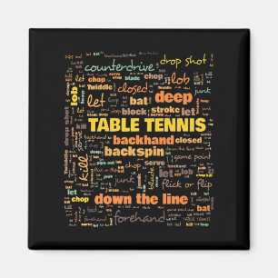 Aimant Terminologie de tennis de table Termes couramment 