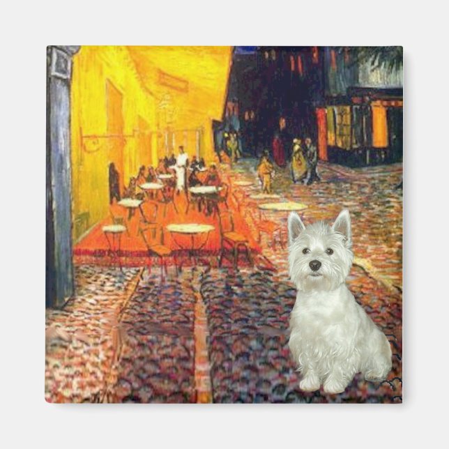 Aimant Terrace Cafe - Westie (S) (Devant)