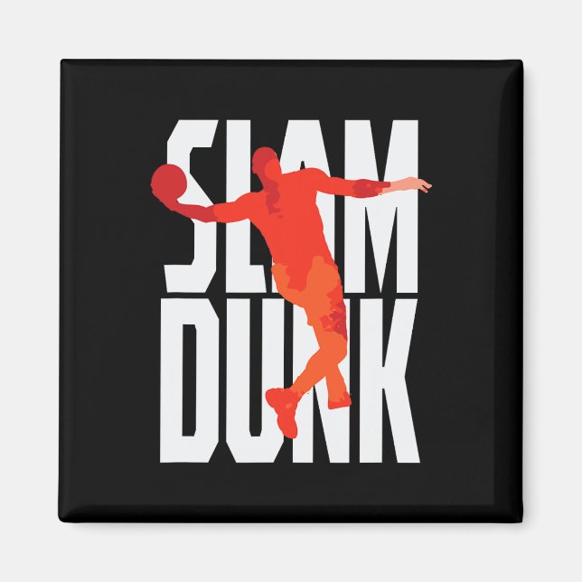 Aimant Terrain de basket dunk  (Devant)