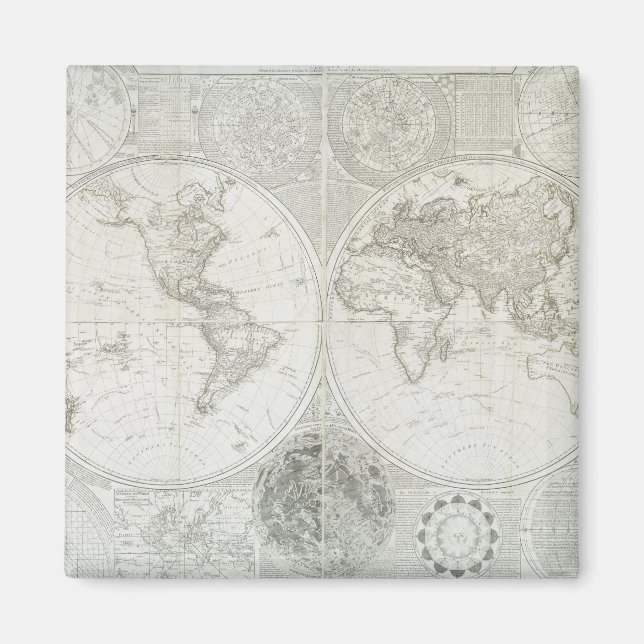 Aimant Terraquate Globe de Samuel Dunn | 1787 (Devant)