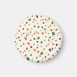 Aimant Terrazzo multicolore à motif de galets organiques