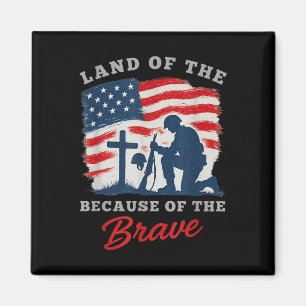 Aimant Terre De La Liberté À Cause Du Brave Mémorial Usa