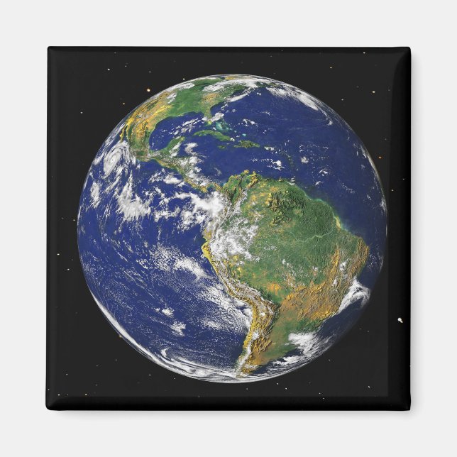 Aimant Terre entière montrant l'Amérique du Sud 2 (Devant)