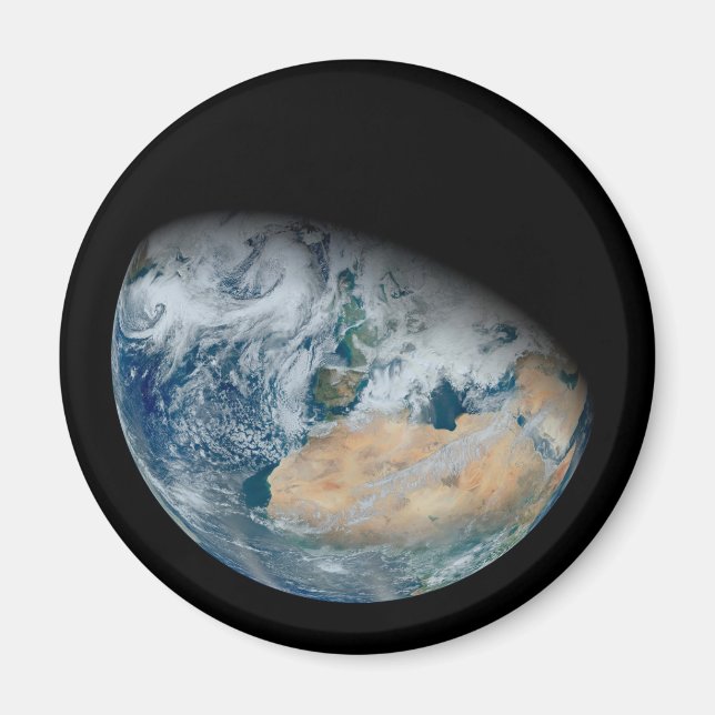 Aimant Terre Montrant L'Afrique Du Nord Et L'Europe Du Su (Devant)