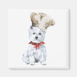 Aimant Terrier blanc de West Highland Chef