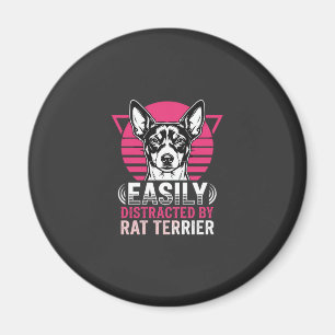 Aimant Terrier Rat Facilement Distrait Chien Rétro