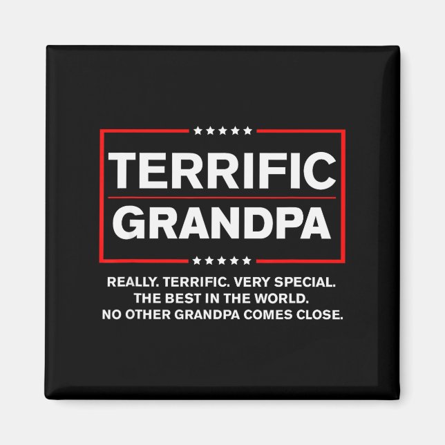 Aimant Terrific Grandpa - Funny Donald Trump Campaign Sty (Devant)