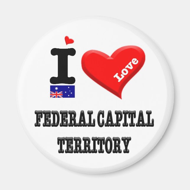 Aimant TERRITOIRE FÉDÉRAL DE LA CAPITALE - I Love (Devant)