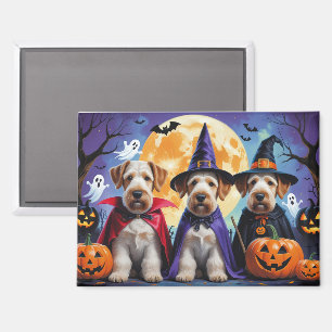 Aimant Tervueren Airedale Terriers Citrouille Halloween D