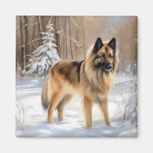 Aimant Tervuren Belge Qu'il neige Noël