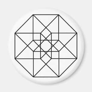 Aimant Tesseract (contour noir)