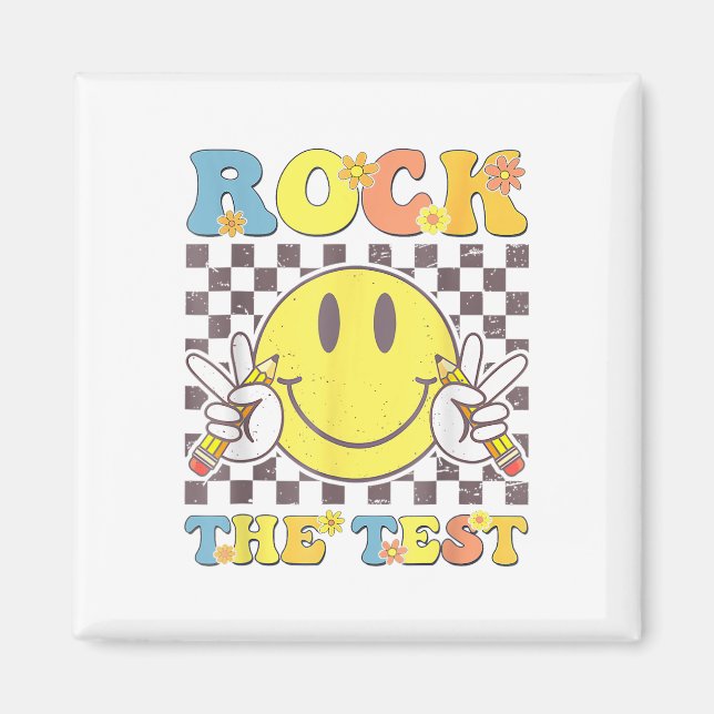 Aimant Test de motivation de l'enseignant Rock The Test  (Devant)