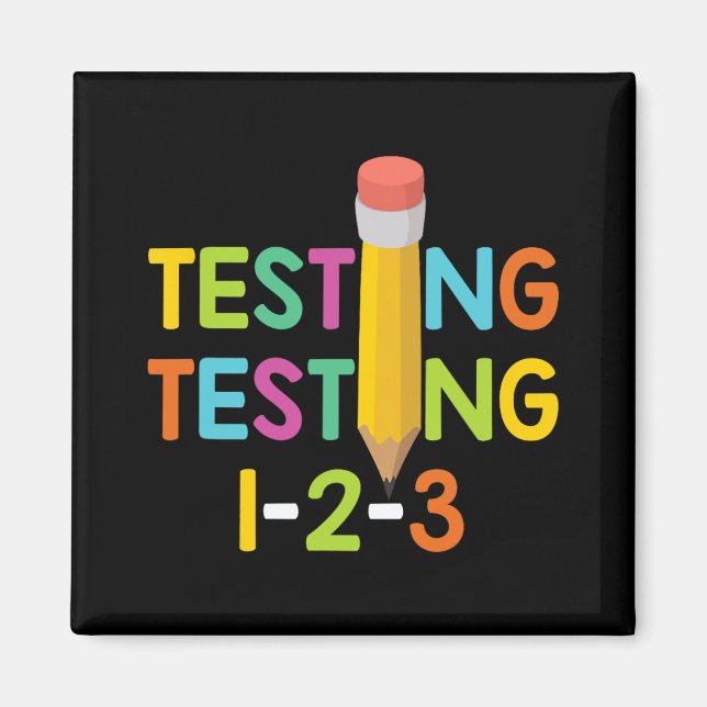 Aimant Test d'examen d'enseignant de jour 1-2-3 (Devant)