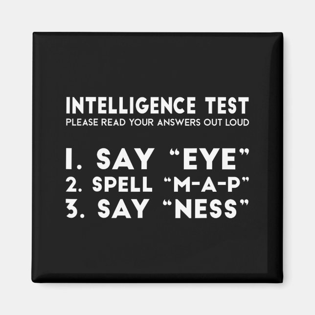 Aimant Test Eye Map Ness Funny Joke Fête des pères (Devant)