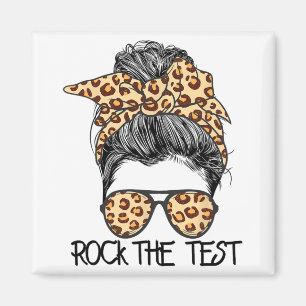 Aimant Test Messy Bun Enseignant Jour Test Jour Te