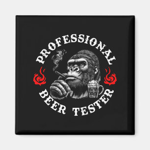 Aimant Testeur de bière professionnel Citation de singe d