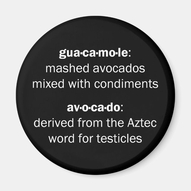 Aimant Testicules guacamoles (Devant)