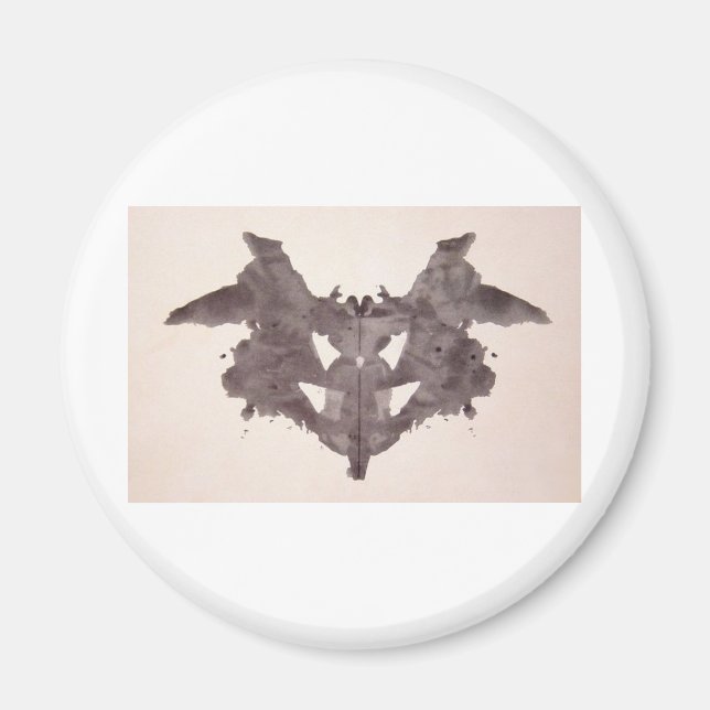 Aimant Tests Rorschach Encre Blots Plaque 1 Bat, Moth (Devant)