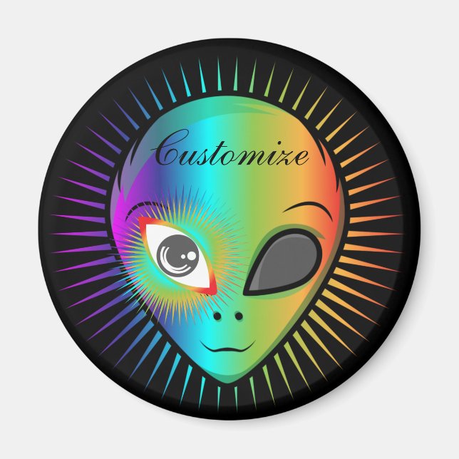 Aimant Tête Alien clignotante Tonnerre_Cove (Devant)