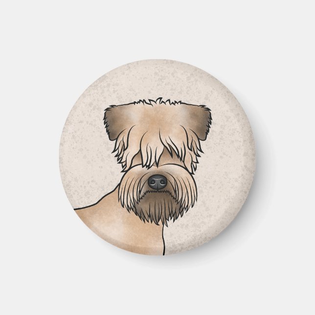 Aimant Tête de chien Terrier Irlandais à poil doux (Devant)
