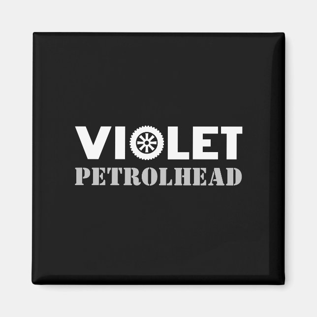 Aimant Tête de pétrole violette (Devant)