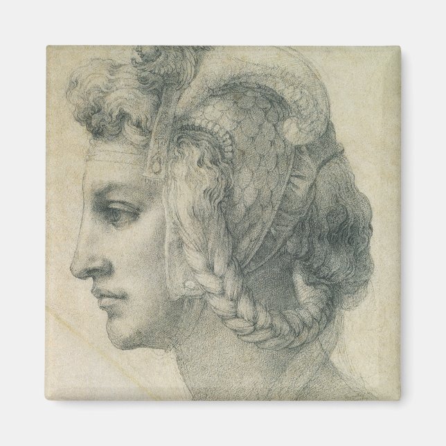 Aimant Tête idéale d'une femme de Michel-Ange (Devant)