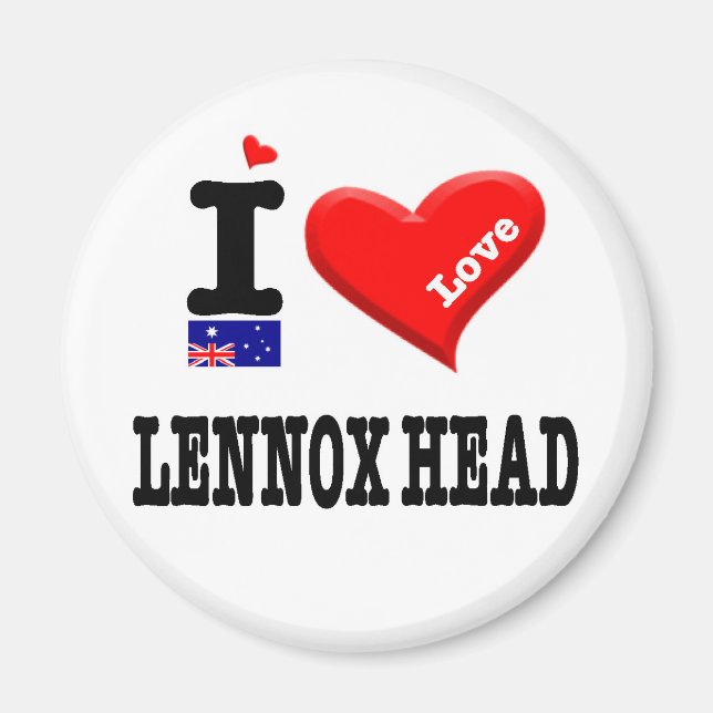 Aimant TÊTE LENNOX - I Love (Devant)