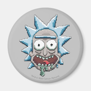 Aimant Tête Pixelette Rick Drooling