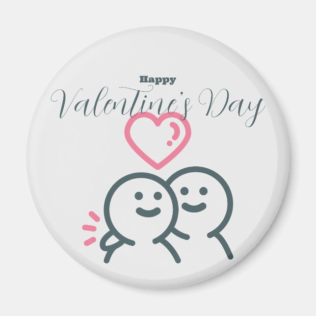 Aimant Tête ronde Saint-Valentin (Devant)
