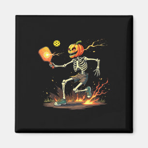 Aimant Tête Sketon Pickleball Halloween Sports Éffrayants