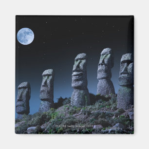 Aimant Têtes d'île de Pâques