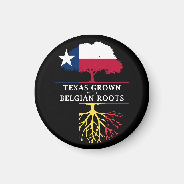 Aimant Texan Grown with Belgian Roots (Devant)