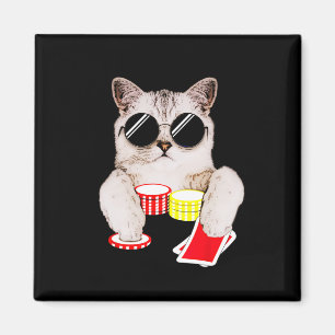 Aimant Texas Holdem Poker Cat