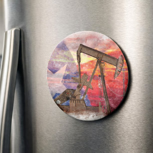 Aimant Texas Oil Pumpjack : patrimoine artistique de l'Ét