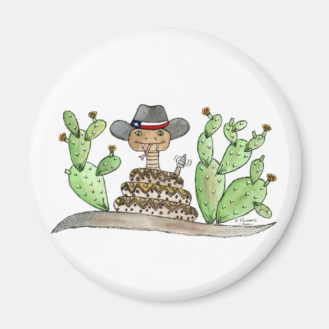 Aimant Texas Rattlesnake (Devant)