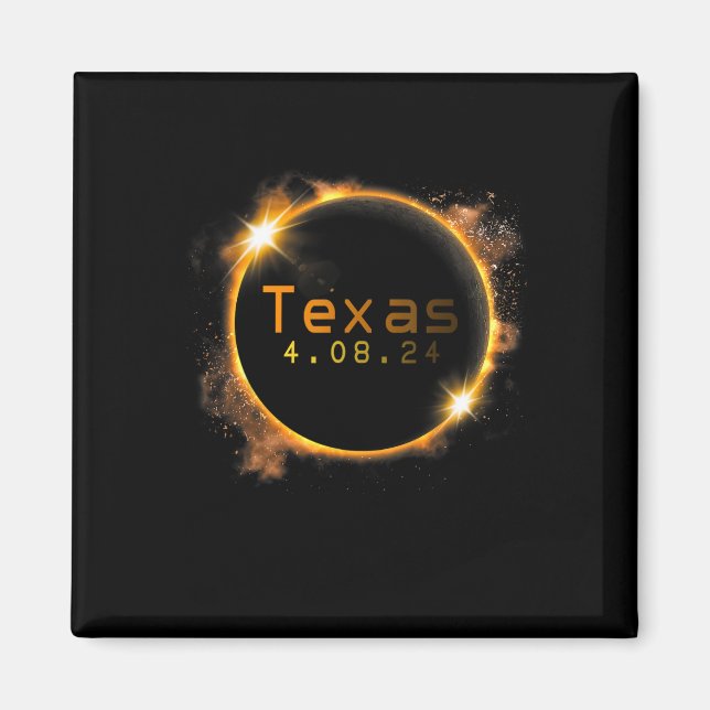 Aimant Texas Total Solar Eclipse 2024 Solar Eclipse (Devant)