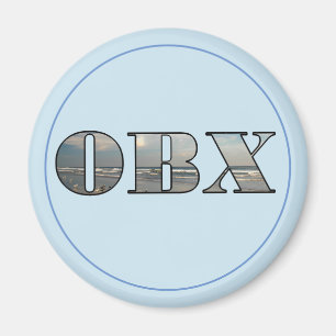 Aimant texte de plage OBX