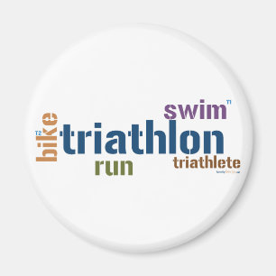 Aimant Texte de triathlon
