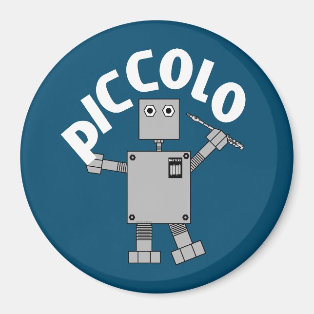 Aimant Texte du robot Piccolo (Devant)