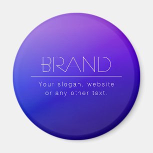 Aimant Texte élégant et modifiable & Couleur violette mod