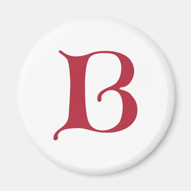 Aimant Texte en anglais Lettre gothique monogramme B (Devant)